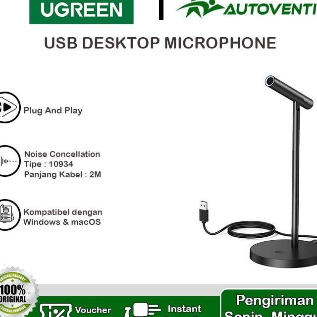 Ugreen Microphone Usb Mic Chatting Zoom Streaming Gaming Pc Laptop
