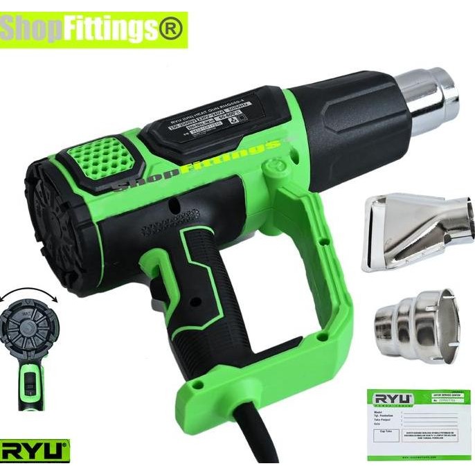 RYU RHG 600 BLOWER HEAT GUN MESIN PEMANAS HOT AIR GUN ATUR SETEL PANAS ORIGINAL DAN TERPERCAYA