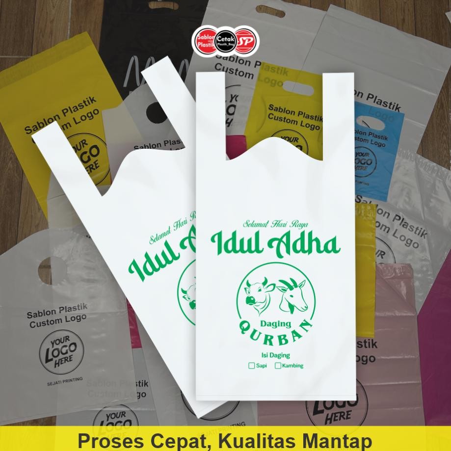 

(Isi 50Pcs) 20 X 40Cm | Kantong Plastik Qurban - Plastik Kresek Daging Kurban DiM