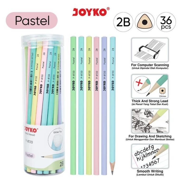 

Pensil Joyko P-8130 Pastel (1 Tabung isi 36 Pcs) DiM