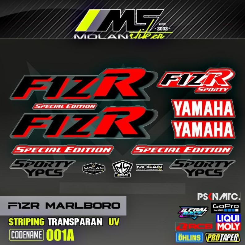 Decal Sticker Striping Variasi Transparan Uv F1ZR MARLBORO F1ZR SE Spesial Edisi MARLBORO Yamaha F1Z