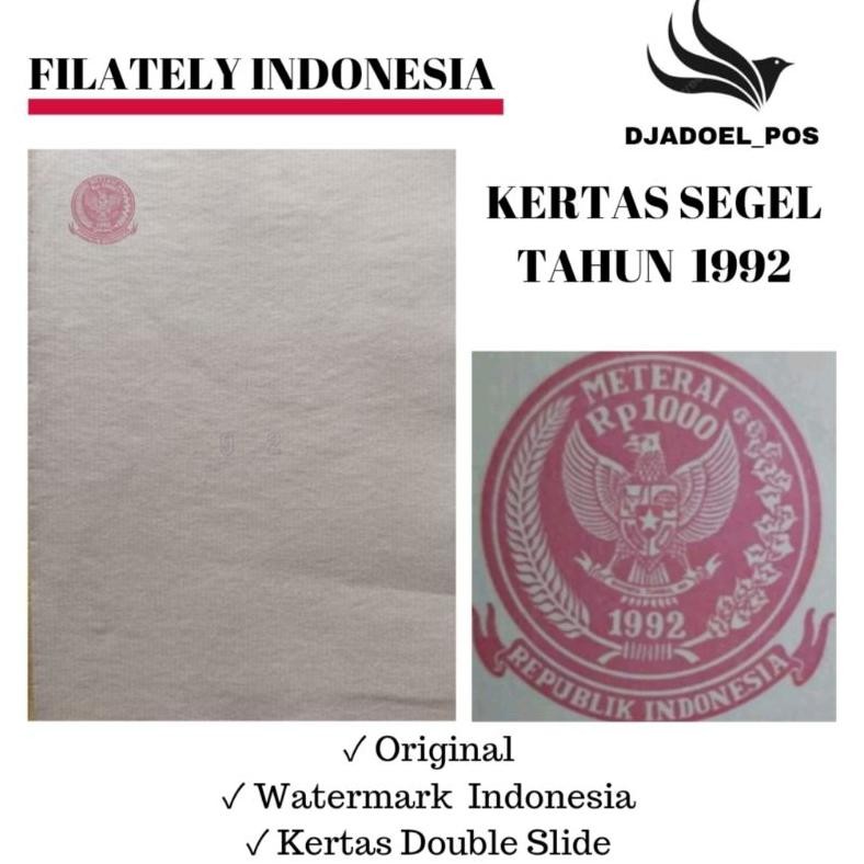 

KERTAS SEGEL TAHUN 1992 Double Asli DiM