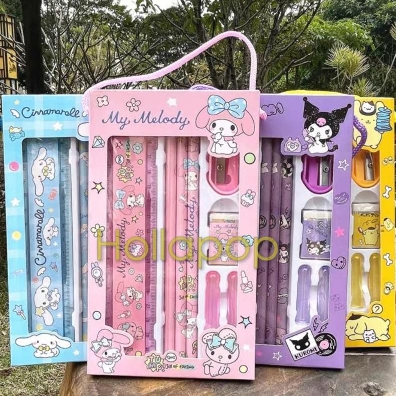 

HOP Set stationary Kuromi My Melody Cinnamoroll Pompompurin DiM