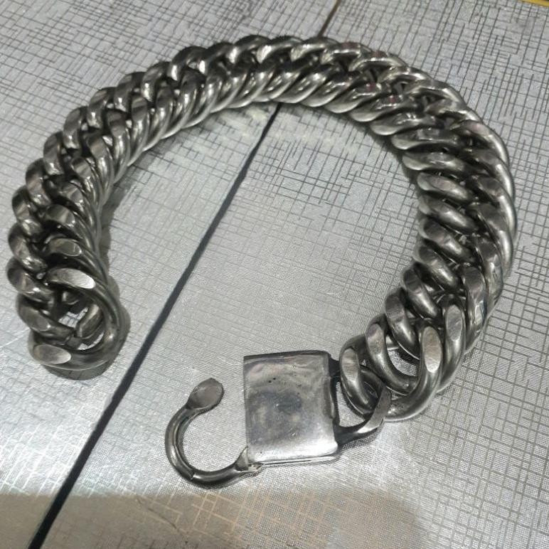 GELANG RANTAI PRIA JUMBO STAINLESS/GELANG BIKER/GELANG JUMBO DiM