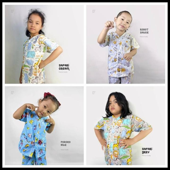 Terlaris Paket Usaha / Piyama Kids (1-5 Thn) / 199Rb Dapat 12 Set Cotton Sleepwear Tidur Katun Good 