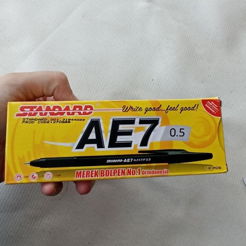 

PULPEN STANDARD AE7 (1Pk isi 12 PCS) DiM