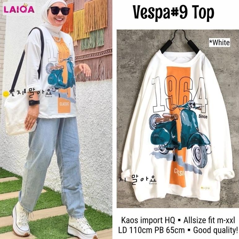Baju Sweater Oversize Vespa Blouse Top Lengan Panjang | Vespa Menara