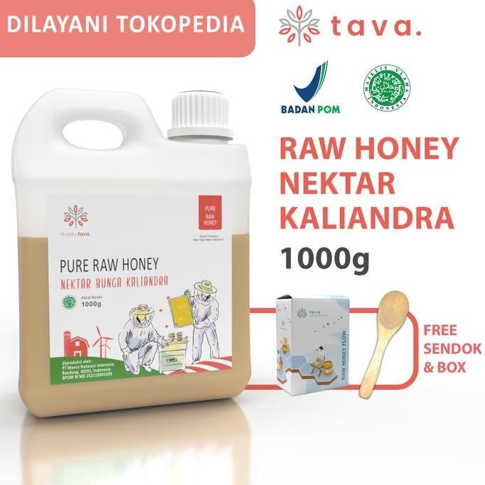 

NEW Madu Murni Tava Nektar Kaliandra 1kg 100% Pure Raw Honey Asli Alami READY