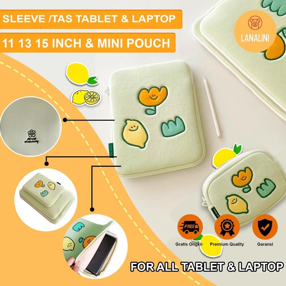 Sleeve Pouch Sarung Tas Bag Case Ipad Tab Tablet Macbook Air Pro Laptop Asus Acer Lenovo HP Huawei 1