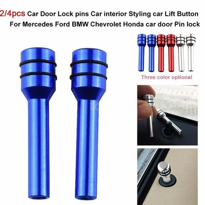 Knob Kunci Pintu Mobil 4Pcs Pin Kunci Pintu Mobil Universal Pin Kunci Pintu Mobil