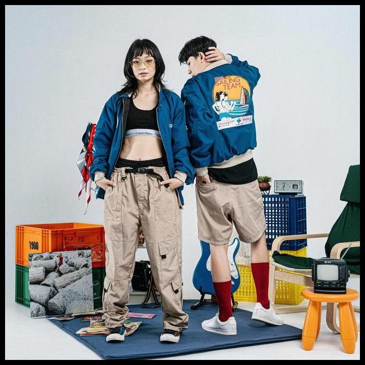 Terlaris AOMIZU CLUB of 1986 Sailing Vintage Jacket / Jaket Jepang Oversize Bomber Flight Estetik Bi