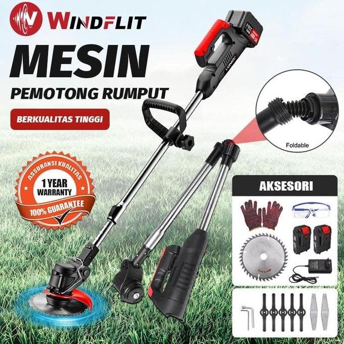 Ironhoof Mesin Pemotong Rumput Elektrik Mesin Potong Rumput Baterai