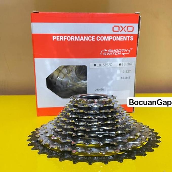 Diskon Sprocket Drat Ulir Freewheel Megarange Oxo 10 Speed 13-36T Chrome Murah