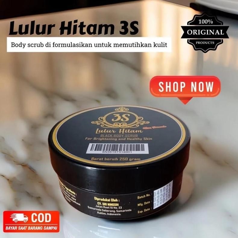Lulur Hitam 3S BPOM Lulur Hitam 3S orinal Mencerahkan Kulit Lulur VIRAL Lulur Hitam 3S Putih Alami A