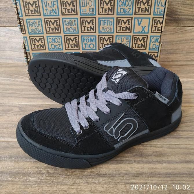 Promo Five Ten Freerider Shoes Ori Bnib Black Clear Grey - Sepatu Mtb