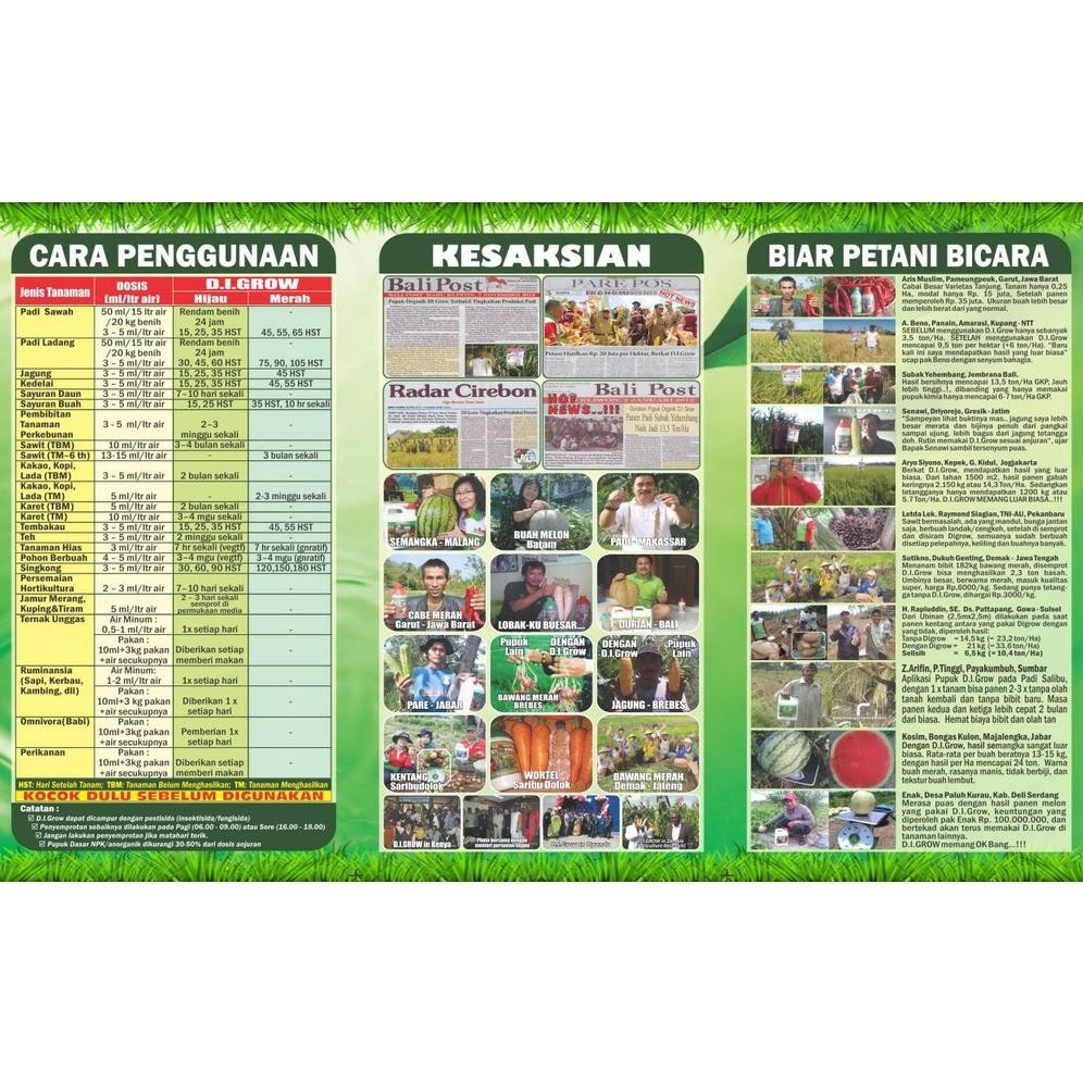 Pupuk Organik Digrow / Pupuk Cair Organik DIGROW 1 Liter