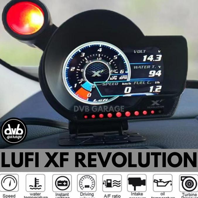 LUFI XF REVOLUTION OBD2 METER ORIGINAL - INDIKATOR MOBIL OBD DIGITAL ORIGINAL DAN TERPERCAYA