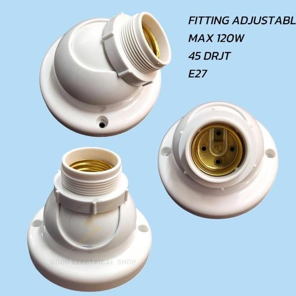 Fitting Lampu Plafon Miring Adjustable E27
