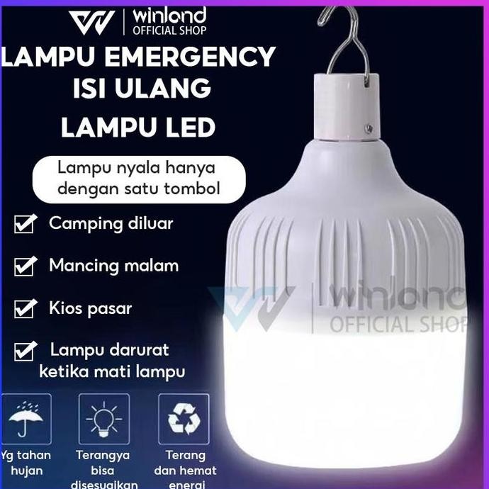 ''Terlaris" Bohlam Emergency Rechargeable Lampu Led Di Cas Lampu Tenda Camping 120/320W/40W Murah