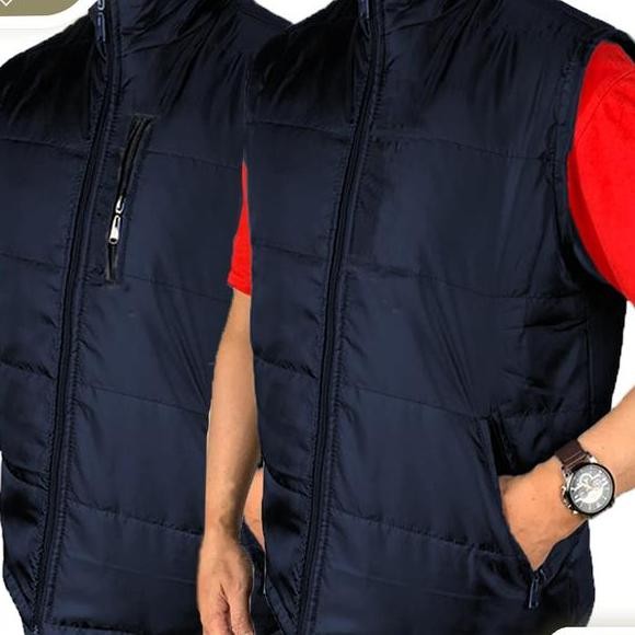 Rompi Kembung Puffer Pria Jaet Tebal Gunung Casual Polos Hitam Navy Dewasa Anak Vest Parasut Anti An