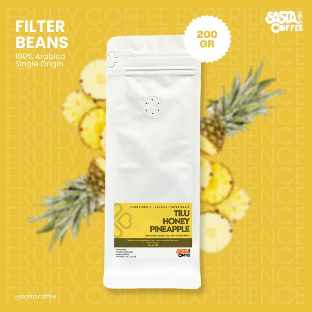 

Kopi Arabika Tilu Honey Pineapple Filter Roast 200 Gram Biji Bubuk New Best Quality 100% Original