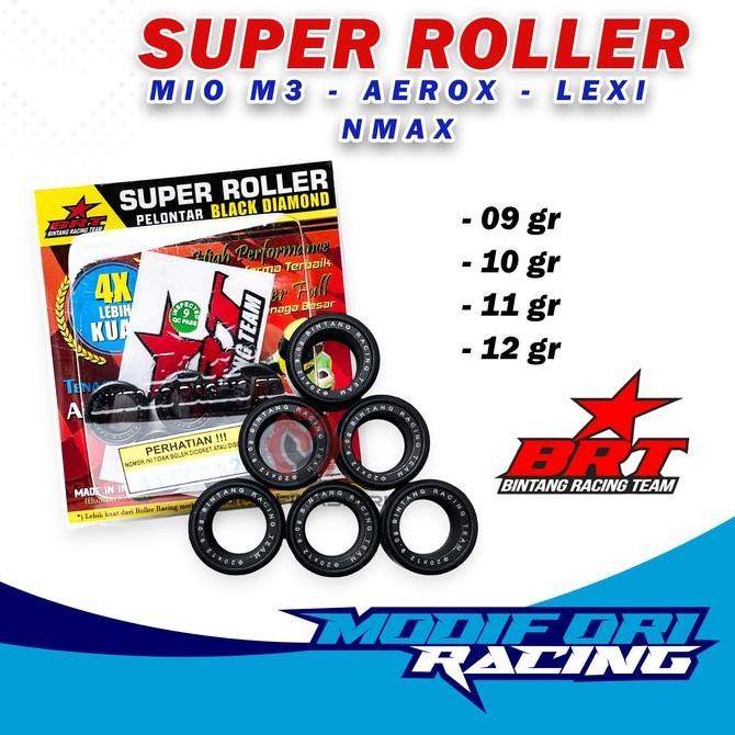 BRT - NMax ROLLER Racing BRT racing Black Diamond Roller Ukuran FORSALE
