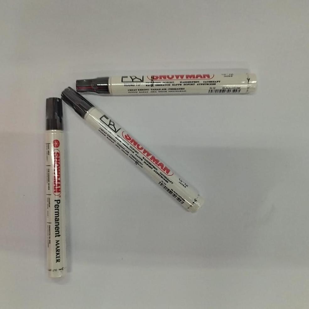 

New Arrival Spidol Snowman Permanent G-12 Hitam ( 1Pcs)