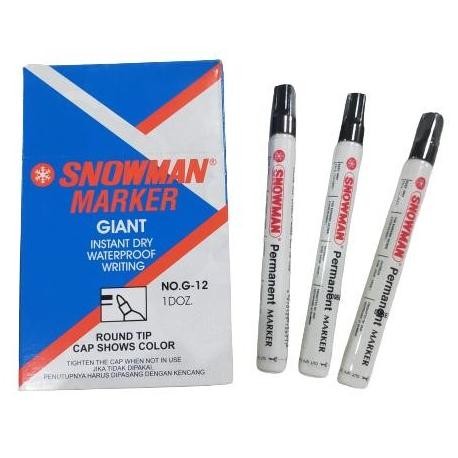 

Viral Spidol Snowman Permanent Marker G-12 Harga 1 Pcs Hitam