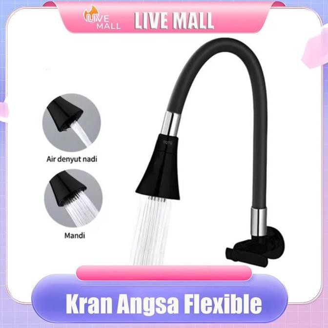 Kran Sink Terompet Minimalis / Kran Cuci Piring /Kran Serbaguna Kran Angsa Cuci Piring Dapur Fleksib