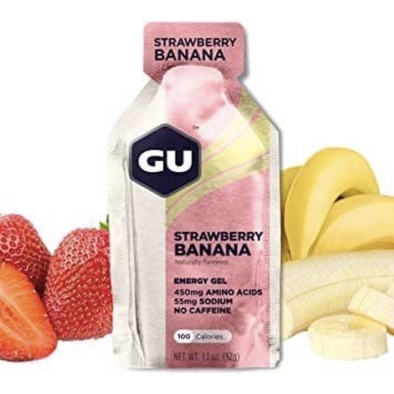 

Gu Energy Gel Strawberry Banana Non Caffein Gel Olahraga Sepeda Lari Renang Hiking