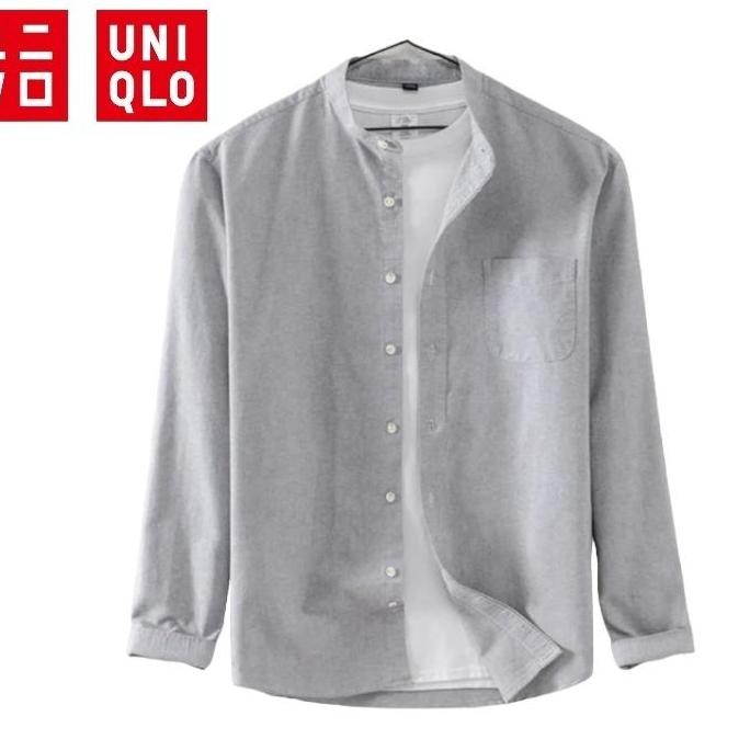 BARU UNIQLO Kemeja Putih Panjang Shanghai Pria Slimfit