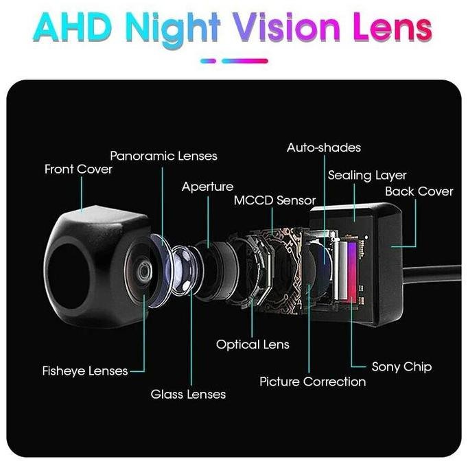 ready  MONQIQI Kamera Belakang Mundur AHD Mobil Kamera Spion Mobil 720P Kamera Belakang HD 170 Kabel