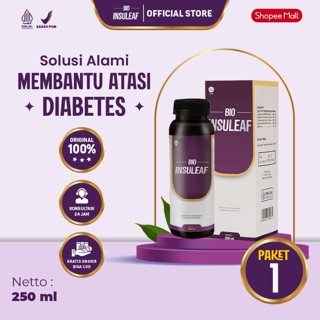 

Bio Insuleaf Herbal Untuk Mengontrol Gula Darah Dan Mengatasi Diabetes Kolesterol Termurah Best Quality 100% Original