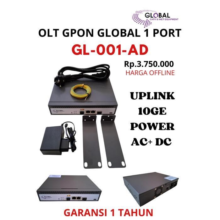 Cn Olt Gpon Global 1 Port Uplink 10Ge Sfp 8Db Power Ac+ Dc 12 Volt - Card, Computer, Pc