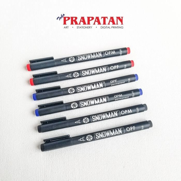 

Cn Spidol Ohp Snowman Opf / Opm (Hitam, Merah, Biru)