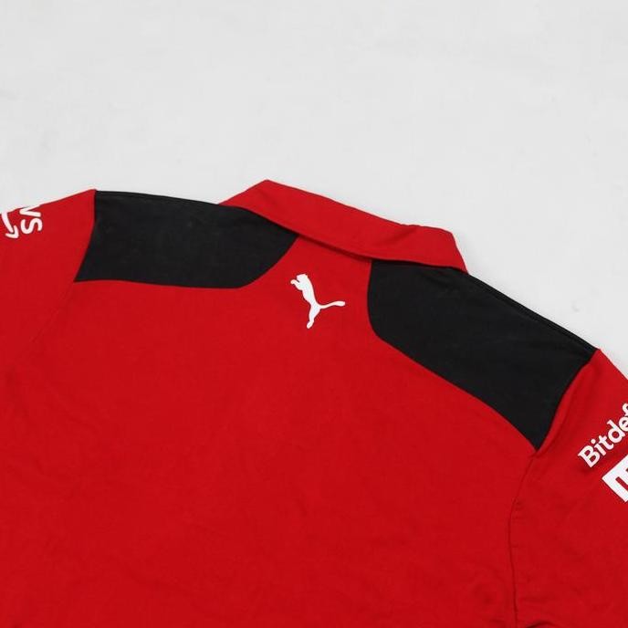 BARU KAOS POLO SHIRT FERRARI RACING TEAM F1 2023 GIALLO POLO PRIA PREMIUM
