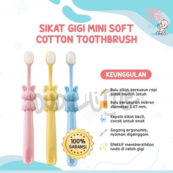 Sikat Gigi Anak Cotton Mini Soft Toothbrush Kids Sikat Gigi