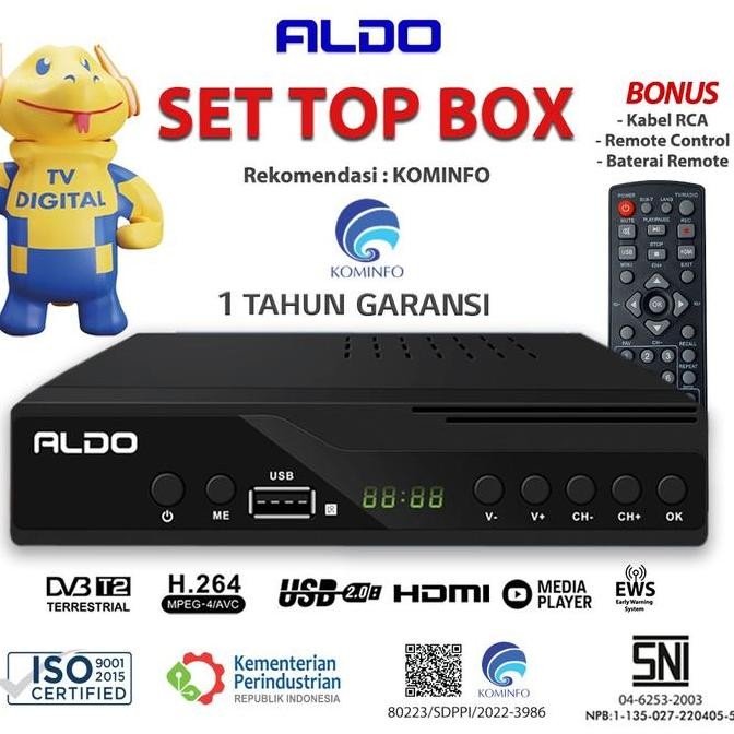 Set Top Box Aldo Stb Digital Ready Rekomendasi Kominfo