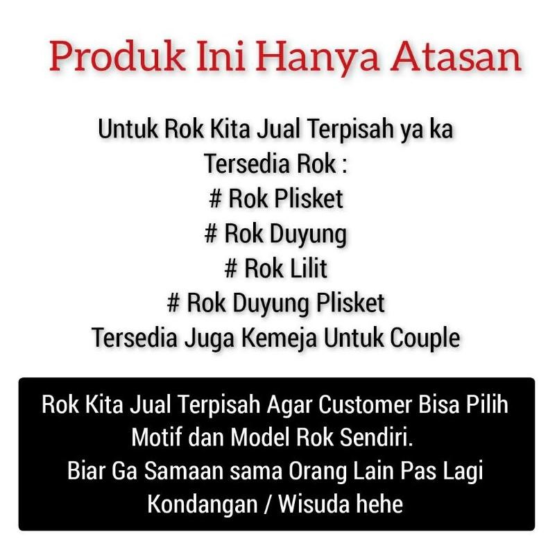 Bisa Cod (12 Warna) Atasan Kebaya Cantika / Kebaya Mezaluna Marsya / Kebaya Wisuda Modern / Atasan K