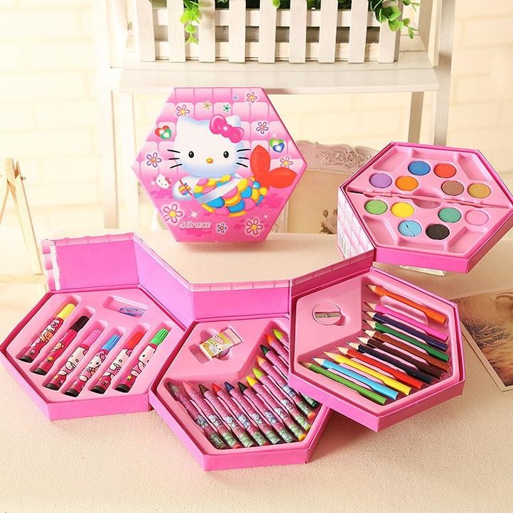 

Premium Crayon Set Isi 46 Spidol Pensil Warna Cat Air Alat Lukis Murah Diskon