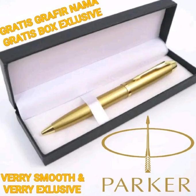 

Bollpoin Mewah Golden Parker Twist Action Gratis Grafir Nama Dan Box Exlusive Alat Tulis Stationery Pulpen Co