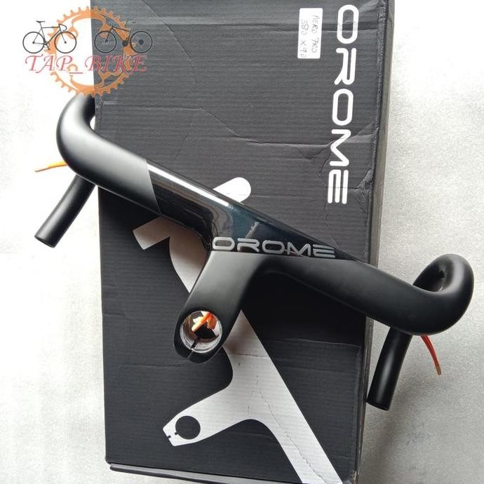 DROPBAR INTEGRATED ELVES OROME AERO PRO BLACK - C-C 380MM STEM 90MM ORIGINAL DAN TERPERCAYA
