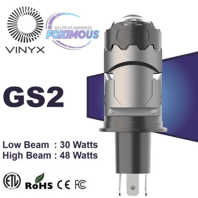 Lampu LED H4 VINYX GS2 H4 Projie H4 Mini Projector Lens Lensa Motor Mobil Headlight Headlamp