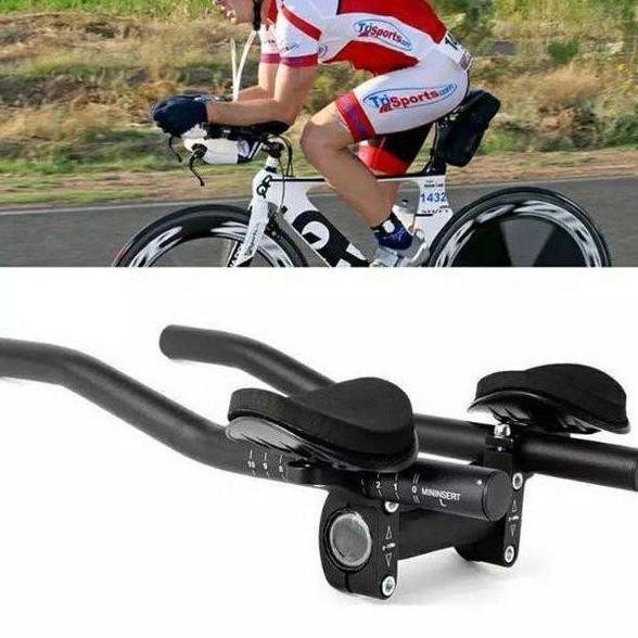STANG TT TRIATHLON RESTBAR BALAP AEROBAR HANDLEBAR REST BAR DROPBAR BAHAN ALLOY BISA SEPEDA BALAP RO