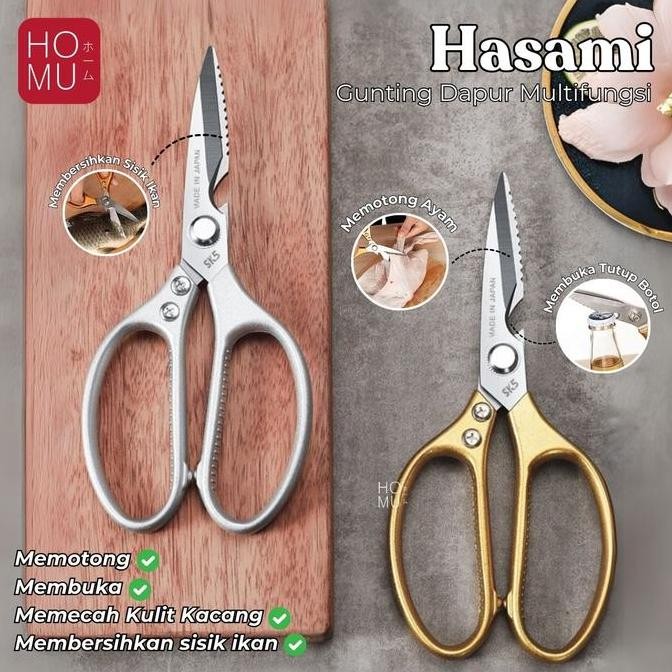 

Terlaris Omu Hasami Gunting Dapur Stainless Heavy Duty Kitchen Shears Scissors
