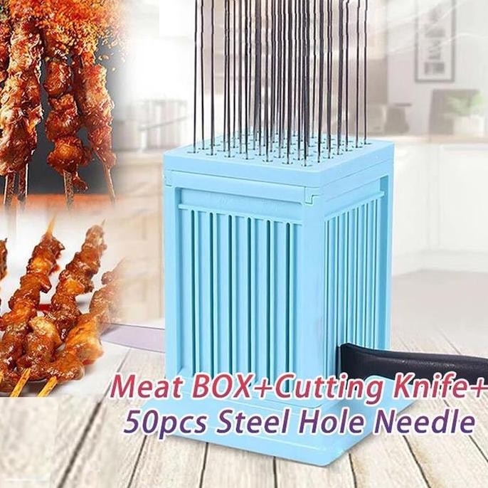 

Terlaris Cod Alat Pembuat Sate 49 Lubang/ Alat Penusuk Sate/ Alat Pemotong Daging Satai Kebab Slicer Untuk Bbq
