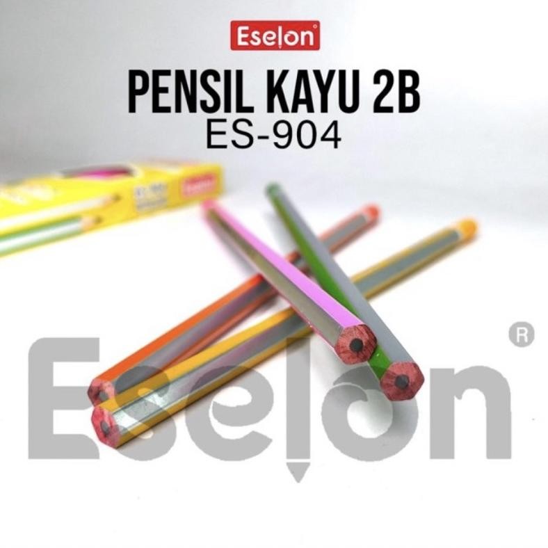 

Premium 12Pcs Pensil 2B Colour Es-904 Eselon Pensil Kayu Diskon