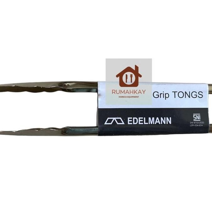 

Terlaris Edelmann Grip Tongs / Capitan Penjepit Makanan Stainless Steel Kitchen Serving Tongs