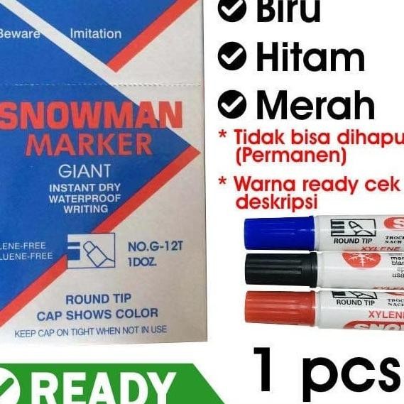 

Diskon Spidol Permanent Snowman Hitam G 12 Grosir Promo
