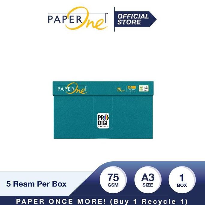 

TERBARU PaperOne Kertas A3 75gr Copier 1 Box (2500 lembar) Kertas HVS